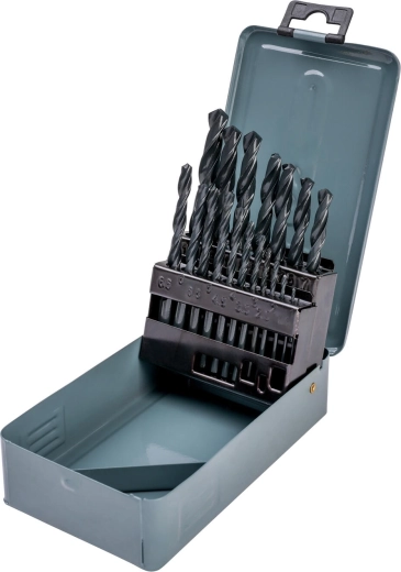 Zestaw wierteł HSS do metalu 1–10 mm, 19 sztuk DREL