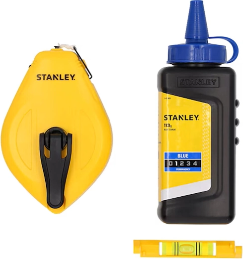 Sznurek traserski z kredą i poziomicą sznurkową Stanley 30 m