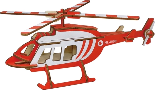 Woodcraft drewniane puzzle 3D – śmigłowiec transportowy