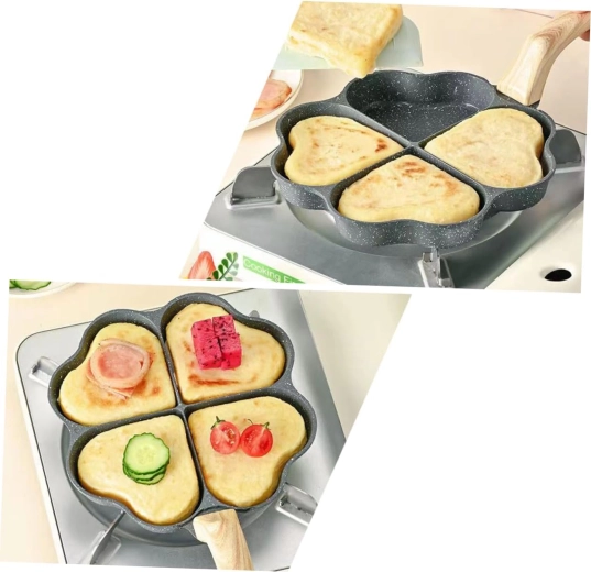 Cztery serduszkowe foremki dla kilku porcji jednocześnie