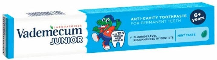 Vademecum Junior dziecięca pasta do zębów spearmint 6+ 75 ml