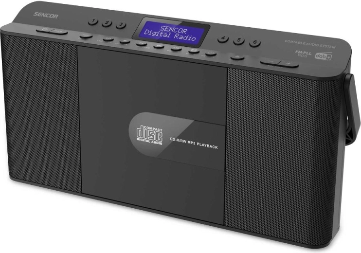 Pionowy boombox Sencor z DAB+, Bluetooth i CD