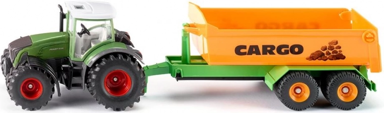 Siku traktor Fendt 936 z podwoziem hakowym i wywrotką 1:50