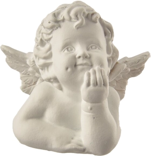 Biały ceramiczny anioł 9 × 5 × 8 cm
