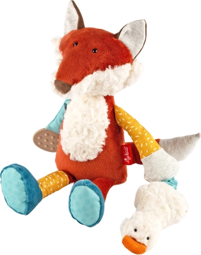 Sigikid rozwojowa pluszowa zabawka lis z grzechotką, szeleszczącą folią i gryzakiem 32 cm