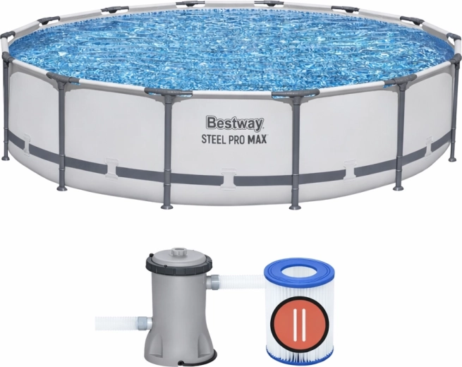 Basen ogrodowy BESTWAY Steel Pro MAX 4,27 m x 84 cm z filtracją