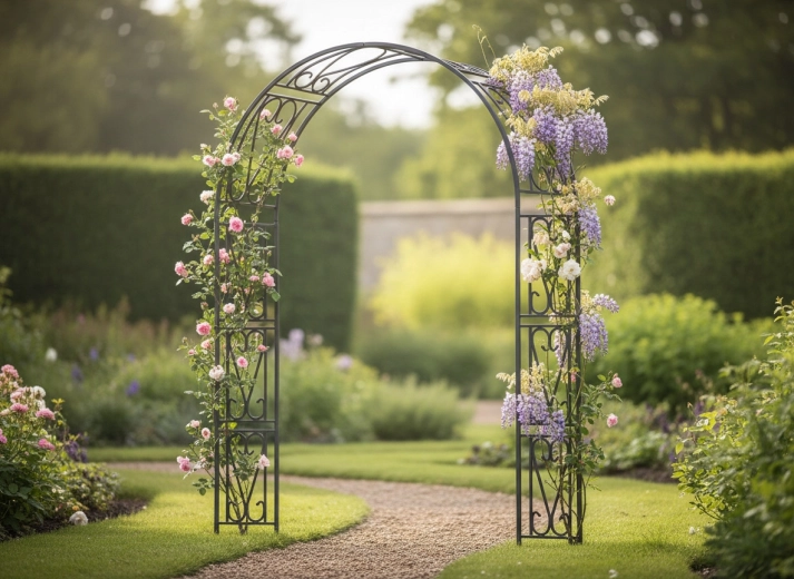 Eleganckie wejście i ogrodowa dominanta