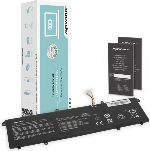 Bateria Movano C31N1905 do ASUS VivoBook S14/S15 (3400 mAh, 39 Wh)