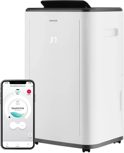 Inteligentny przenośny osuszacz powietrza Sencor SDH 2028WH z Wi-Fi