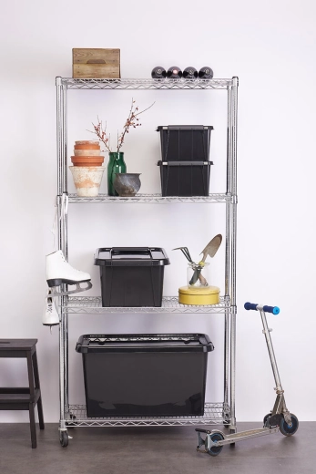 Porządek na regale i na kółkach