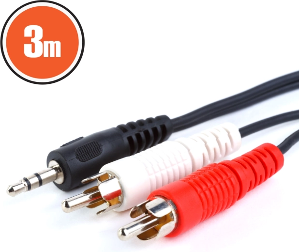 Kabel audio RCA na stereo jack 3,5 mm, 3 m