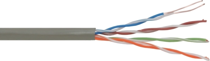 Kabel sieciowy UTP Cat.5e CCA 305 m szary