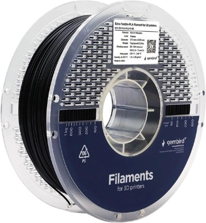 Extra elastyczny filament PLA 1,75 mm 1 kg czarny