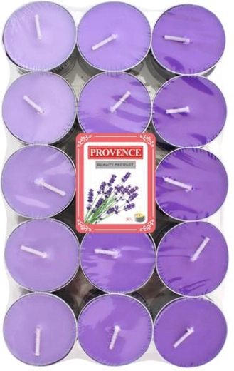 Zapachowe świeczki typu tealight Provence o zapachu lawendy, 30 szt.