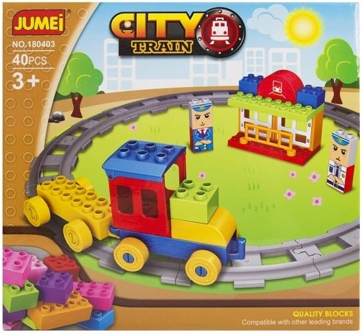 Jumei City pociąg – klocki konstrukcyjne 40 elementów - 1 sztuka
