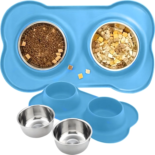 Higieniczne miski ze stali nierdzewnej 2 × 450 ml