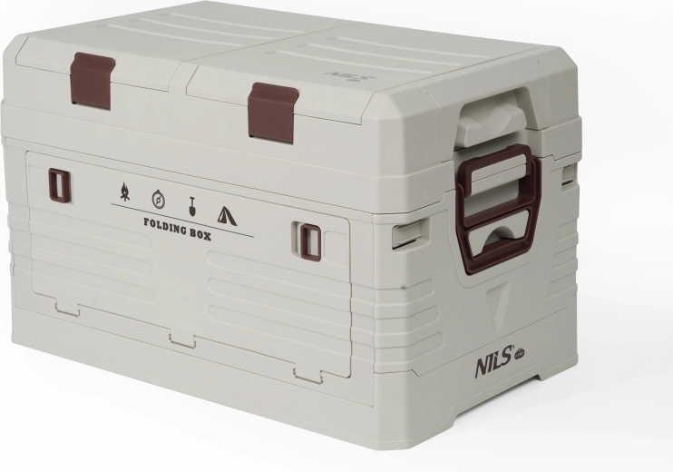 Składany pojemnik z pokrywą 42 l NILS Camp szary