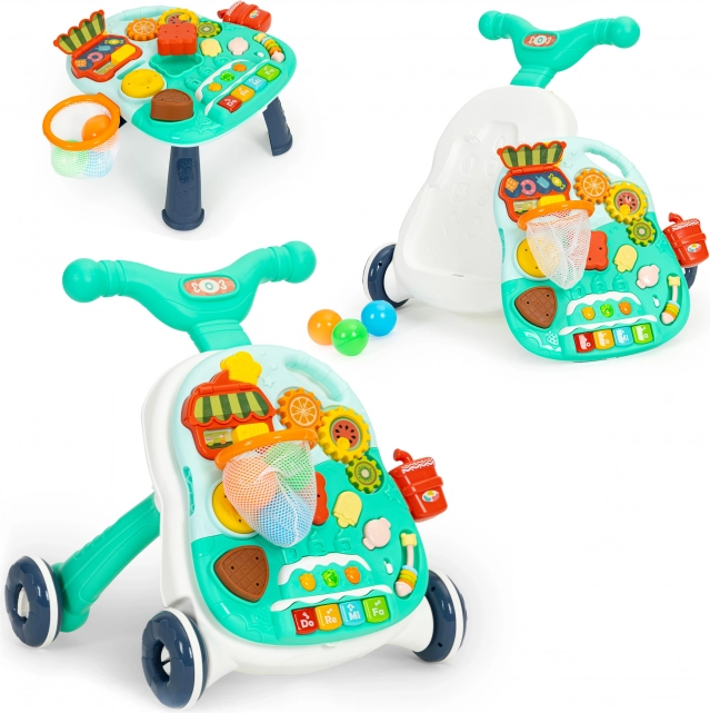 Interaktywne chodziki 2w1 i stolik edukacyjny z dźwiękami