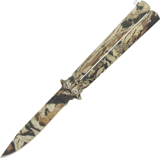 Magnum Balisong Camo nóż motylkowy 10,5 cm, kamuflaż, stal
