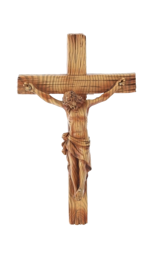 Wiszący krzyż z figurą Jezusa z poliresinu 12,5 × 3,5 × 20 cm