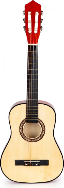 Duża drewniana gitara dziecięca 6 strun ECOTOYS – Klasyczna