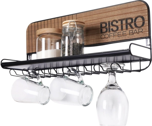 Ścienny uchwyt na szklanki i kubki Bistro