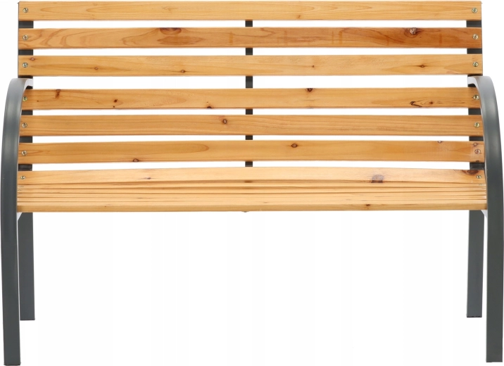 Ławka ogrodowa Garden Line 120 cm drewniana ze stalową konstrukcją
