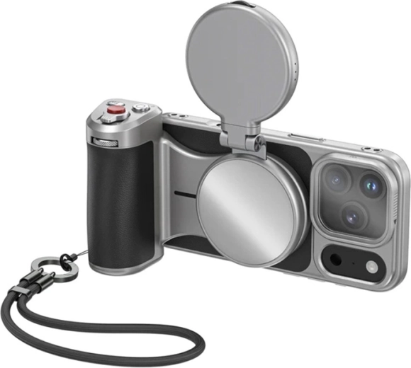 TELESIN Master Grip Creator Combo Pro do iPhone 17 Pro Max z oświetleniem i filtrem UV