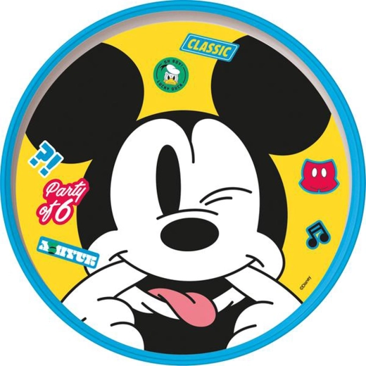 Plastowy talerz MICKEY z antypoślizgowym dnem 19,5 cm