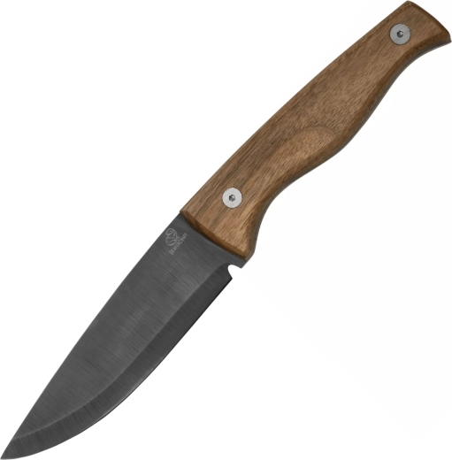 BeaverCraft BSH3 nóż bushcraft z niebieszczoną klingą z wysokowęglowej stali, rękojeść orzechowa i skórzana pochwa