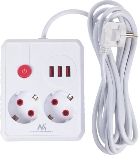 Dwa gniazda + trzy USB w jednym korpusie