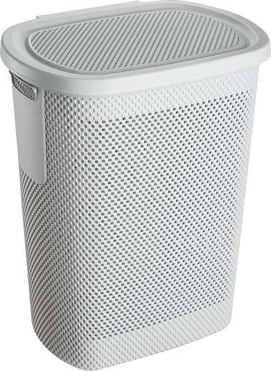 Kosz na brudną bieliznę 58 l szary plastik