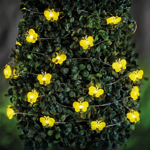 Solarny łańcuch świetlny LED z pszczółkami 2,4 m, 25 LED, ciepła biel