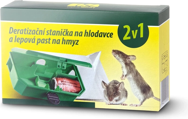 Stacja deratyzacyjna 2w1 dla gryzoni z zamkiem