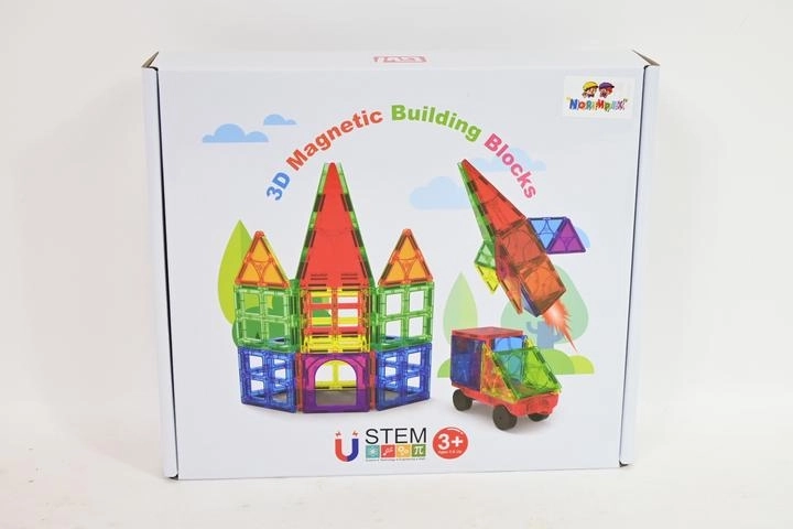 Magnetyczne klocki konstrukcyjne 3D – 30 elementów