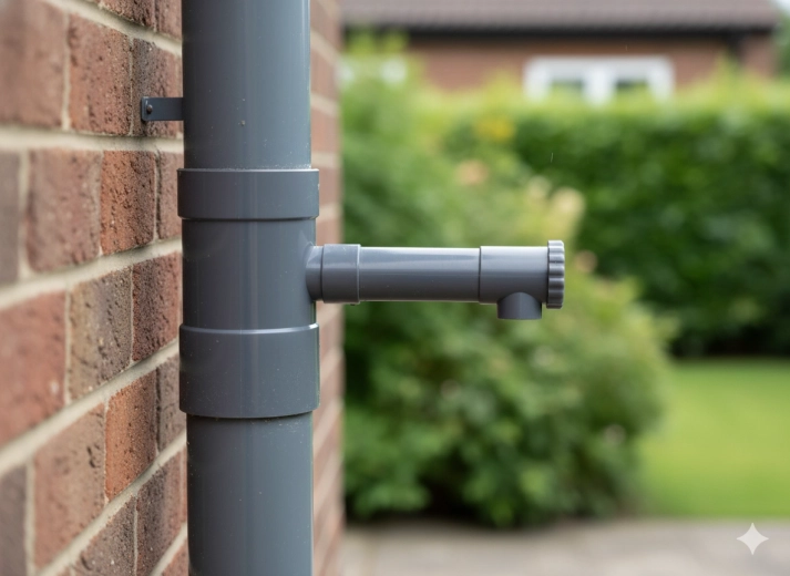 Praktyczne odprowadzanie wody do beczki