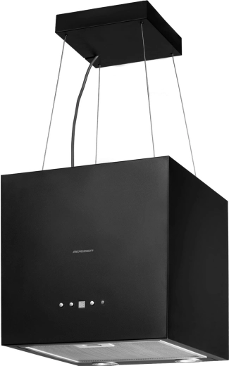 Elegancki wyspowy design w matowej czerni