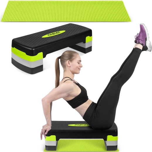 Aerobic step z 3 wysokościami NEO SPORT + antypoślizgowa mata
