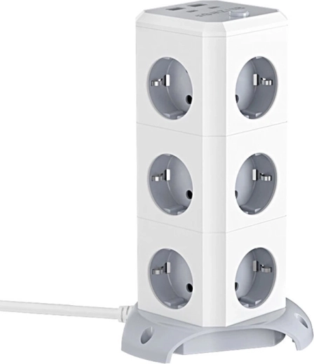 Pionowa listwa zasilająca BlitzWolf BW-EC3 z 12 gniazdami i USB
