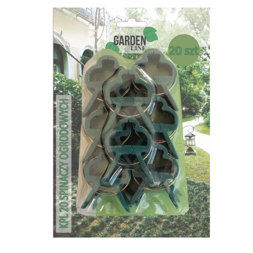 Zestaw 20 ogrodowych klipsów do roślin