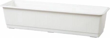 Plastowa donica na kwiaty 50 cm biała