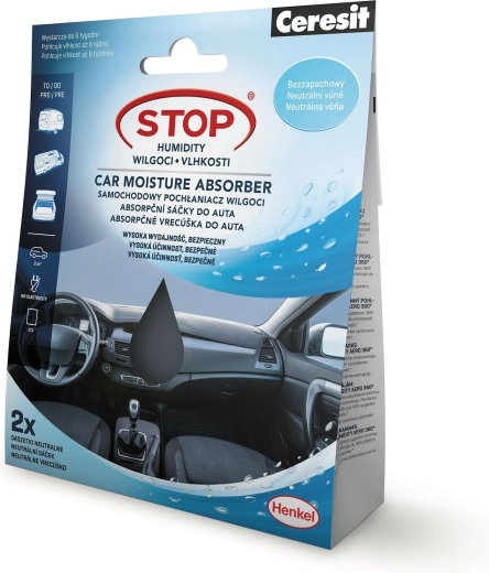 Ceresit Stop Wilgoci saszetki pochłaniające do auta 2×50 g, neutralny zapach