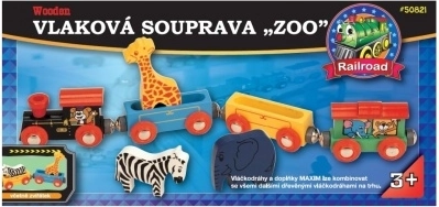 MAXIM zestaw kolejowy ze zwierzątkami z zoo