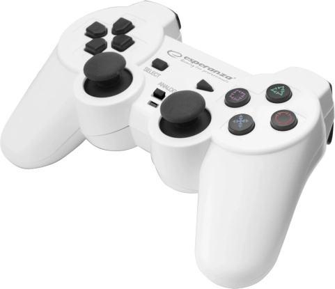 Gamepad Pro do PC i PlayStation 3 z wibracjami Esperanza Trooper (USB, biały/czarny)