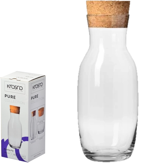 Karafka z naturalnym korkiem Pure 1 l Krosno