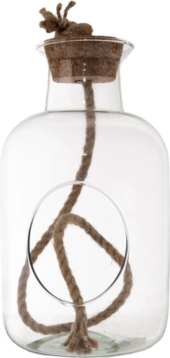 Szklane terrarium z korkową pokrywką 14 × 25 cm