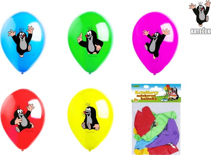 Balony do nadmuchiwania 30 cm KRECik – zestaw 5 szt., 5 wzorów