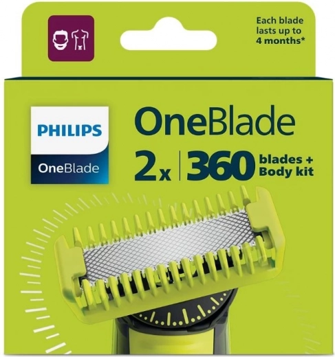Philips OneBlade 360 Ostrza Wymienne z Zestawem do Ciała