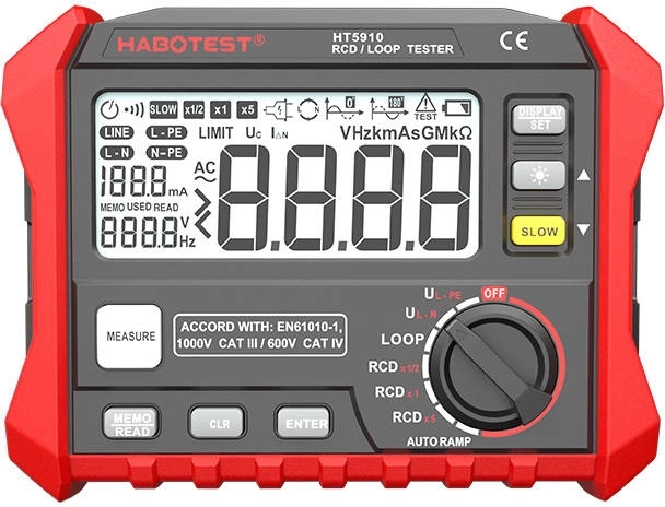 Cyfrowy tester rezystancji i RCD Habotest HT5910