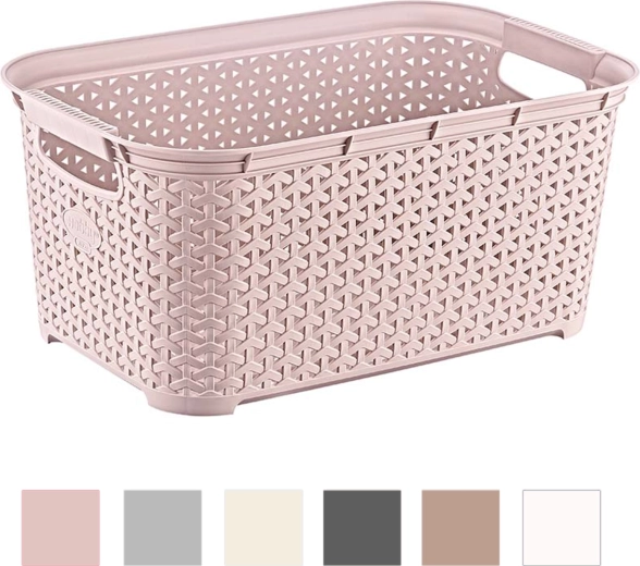Prostokątny kosz na pranie Rattan 26 l